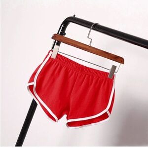 Alphalete Red & White Trim Sweat Shorts Size Small Athleisure